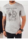 Dstreet Trendy šedé tričko pro cyklisty