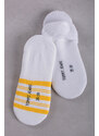 Tommy Hilfiger Žluto-bílé kotníkové ponožky TJ Footie Tommy Stripe - dvojbalení