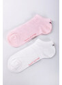Tommy Hilfiger Dámské béžovo-růžové kotníkové ponožky Sneaker Summer Knit - dvojbalení