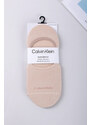Calvin Klein Dámské béžové balerínkové ponožky Footie Mid-Cut - dvojbalení