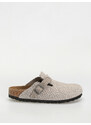 Birkenstock Boston Suede Embossed Narrow (emboss dots stone coin)šedá