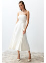 Trendyol Bridal White Waist Opening/Skater Wedding/Wedding Long Evening Evening Dress