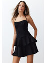 Trendyol Black Waist Opened Woven Elegant Evening Dress