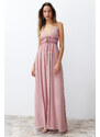 Trendyol Pale Pink Chiffon Long Woven Evening Dress