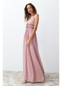 Trendyol Pale Pink Chiffon Long Woven Evening Dress