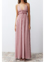 Trendyol Pale Pink Chiffon Long Woven Evening Dress