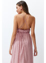 Trendyol Pale Pink Chiffon Long Woven Evening Dress