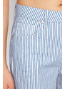 Trendyol Blue Striped High Waist Extra Wide Leg Jeans