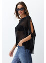 Trendyol Black Sheer Chiffon Woven Blouse