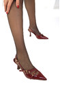Soho Burgundy Patent Leather Women's Classic Heeled Shoes 18865