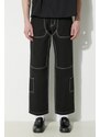 Džíny PLEASURES Ultra Utility Pants pánské, P23W031.BLACK