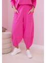 K-Fashion Bavlněná mikina kalhoty set růžový
