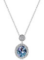 Royal Exklusive Royal Fashion stříbrný pozlacený náhrdelník Alexandrit DGPS0043-WG