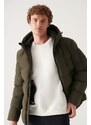 Avva Men's Khaki Thermal Water Repellent Windproof Puffer Jacket