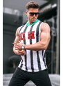 Madmext Striped Printed Hoodie Athlete 4024 Black