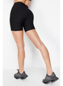 Trendyol Black Gathering Stitch Detail Knitted Sports Shorts Tights