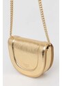 Kožená kabelka Pinko zlatá barva, 101969.A1JG