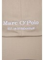 Bavlněná baseballová čepice Marc O'Polo béžová barva, s aplikací
