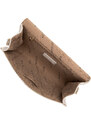 Dámská kabelka z hladké ekologické kůže s přezkou s krystaly Wittchen, světle béžová, ekologická kůže