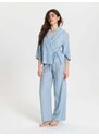 Sinsay - Dvoudílná pyžamová souprava - modrá