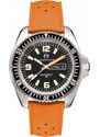Momentum Watches Stříbrné pánské hodinky Momentum s gumovým páskem Sea Quartz 30 Orange Tropic FKM Rubber 42MM
