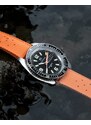 Momentum Watches Stříbrné pánské hodinky Momentum s gumovým páskem Sea Quartz 30 Orange Tropic FKM Rubber 42MM