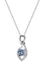 Royal Fashion stříbrný pozlacený náhrdelník Alexandrit DGPS0049-WG