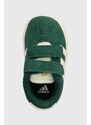 Dětské semišové sneakers boty adidas VL COURT 3.0 CF I zelená barva