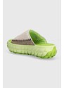 Semišové pantofle UGG Venture Daze Slide dámské, zelená barva, na platformě, 1152680