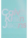 Dětské kraťasy Calvin Klein Jeans tyrkysová barva, hladké