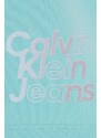 Dětské kraťasy Calvin Klein Jeans tyrkysová barva, hladké