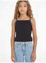 Dětský top Calvin Klein Jeans černá barva