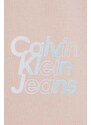 Dětské kraťasy Calvin Klein Jeans růžová barva, hladké