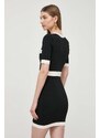 Šaty Elisabetta Franchi černá barva, mini, AM81B42E2