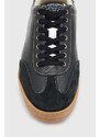 Kožené sneakers boty AllSaints Leo černá barva, MF718X