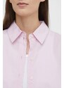 Bavlněná košile Marc O'Polo růžová barva, regular, s klasickým límcem
