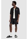 Plavkové šortky AllSaints WARDEN SWIMSHORT pánské, černá barva, M011WA