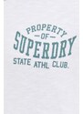 Bavlněné tričko Superdry bílá barva, s potiskem