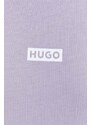 Bavlněné tričko Hugo Blue fialová barva