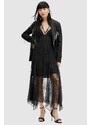 Šaty AllSaints RAYNA LACE DRESS černá barva, maxi, WD574Z