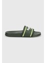 Pantofle Pepe Jeans SLIDER LOGO B zelená barva