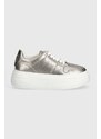 Kožené sneakers boty Marc O'Polo stříbrná barva, 40117043501134 NN2M3066