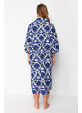 Trendyol Ethnic Pattern Wide Fit Midi Woven 100% Cotton Beach Dress