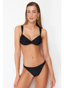 Trendyol Black Bralette Knotted Bikini Top