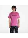 Pánské tričko Carhartt WIP Short Sleeve Script T-Shirt UNISEX Magenta/ Black