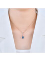 Royal Fashion stříbrný pozlacený náhrdelník Alexandrit DGPS0054-WG