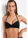 Trendyol Black Bralette Push Up Bikini Top