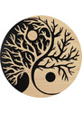 AMADEA Dřevěný obraz strom Jin a jang, rozměr 30 cm, český výrobek