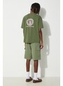 Bavlněné tričko Drôle de Monsieur Le T-Shirt Art de la Table zelená barva, s potiskem, D-TS186-CO134-KK
