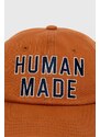 Bavlněná baseballová čepice Human Made 6 Panel Cap hnědá barva, s aplikací, HM27GD012